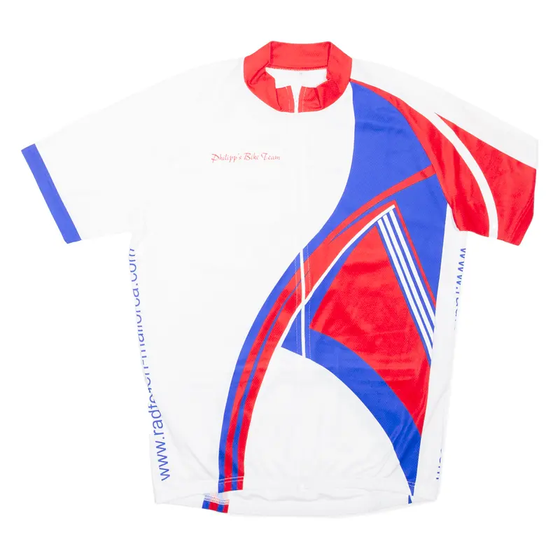 Pillipp's Bike Team Full Zip Cycling Shirt Mens Jersey White M 1
