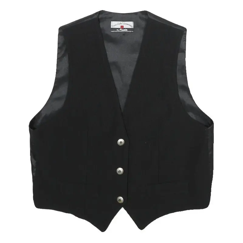 Pimkie Womens Black Button Jacket M Polyamide Plain Classic Fit 1