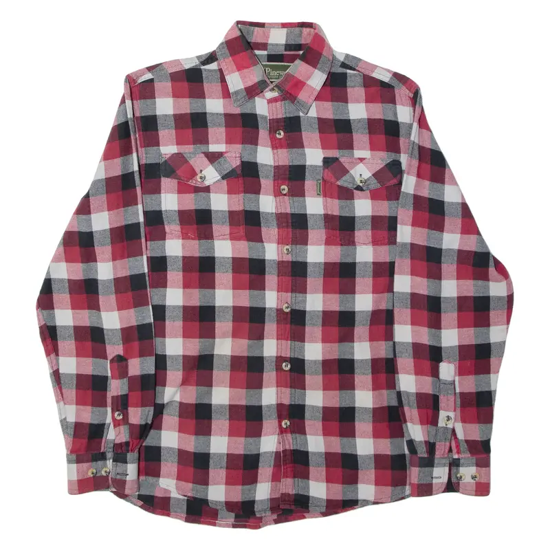 Pinewood Mens Shirt Red Check Long Sleeve M 1