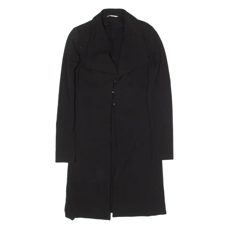 Piu & Piu Womens Trench Coat Black Viscose Uk 10 1