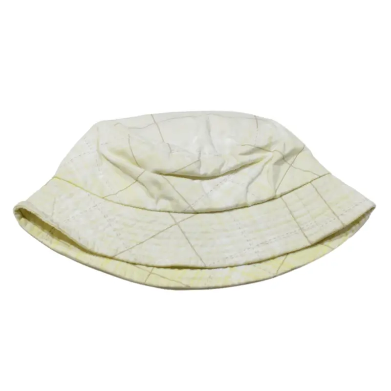 Plaid Bucket Hat Yellow Mens One Size 1