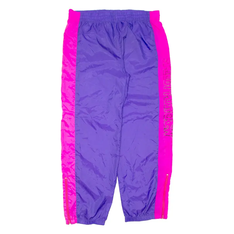 Playcrew Womens Track Pants Purple Tapered L W38 L34 1