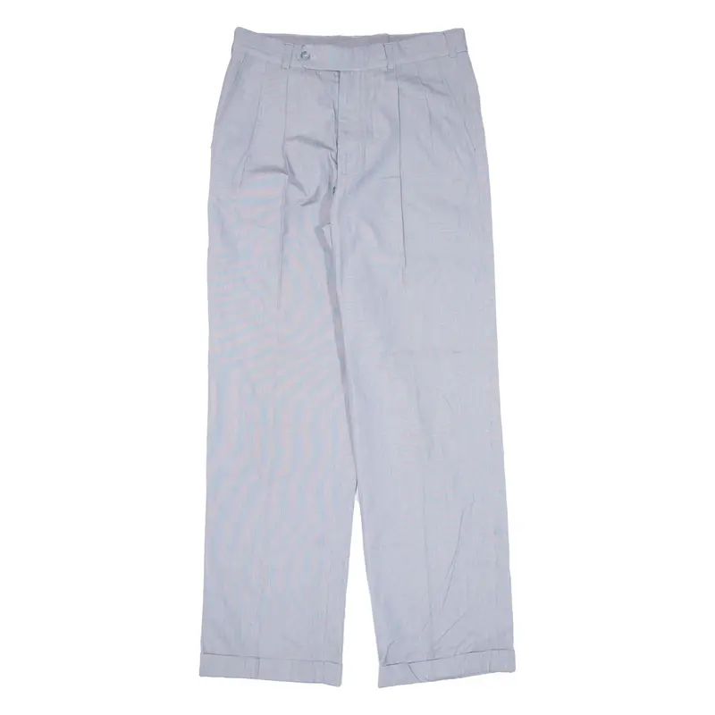 Pleated Womens Trousers Blue Loose Straight W29 L30 1