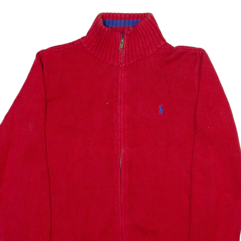 Polo Ralph Lauren 18-20 Boys Jumper Red Tight Knit Xl 2