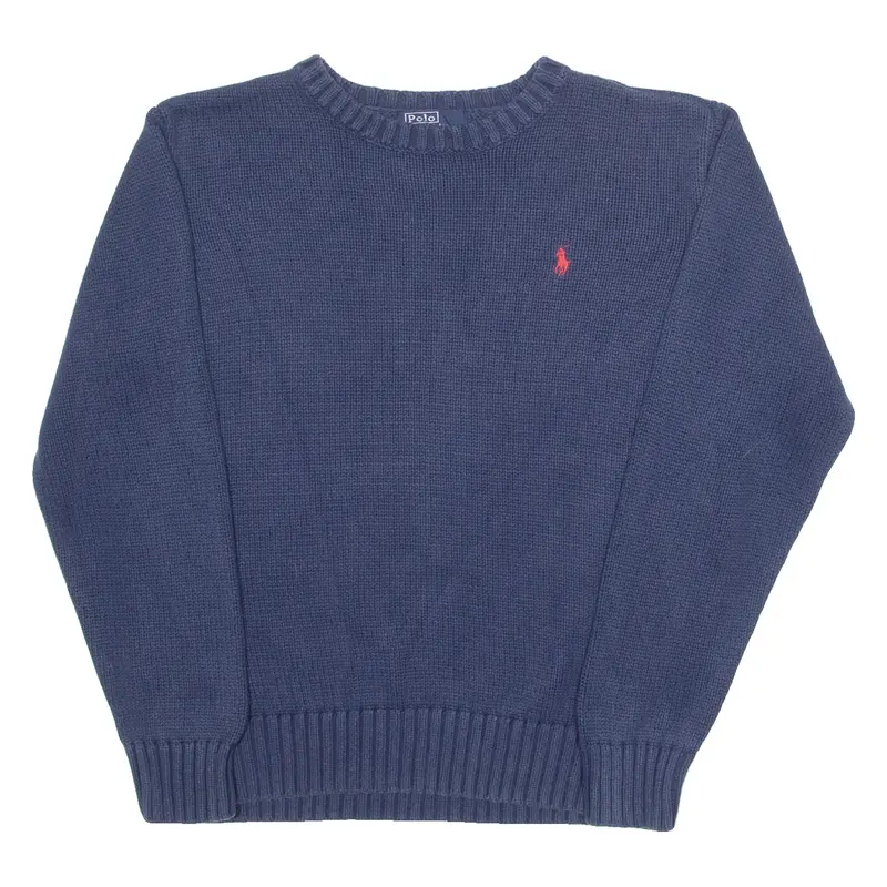 Polo Ralph Lauren Boys Jumper Blue Tight Knit M 1