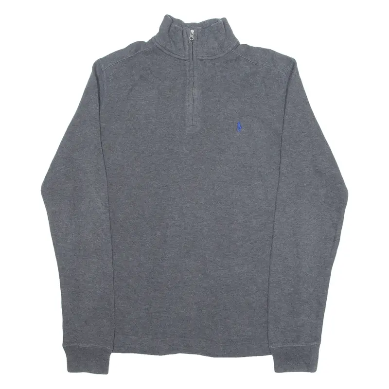 Polo Ralph Lauren Boys Jumper Grey 1/4 Zip Tight Knit Xl 1