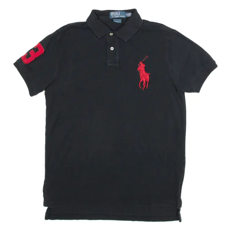 Polo Ralph Lauren Custom Fit Mens Polo Shirt Black M 1
