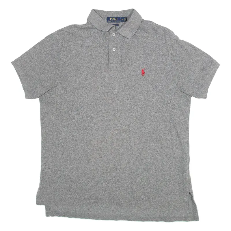 Polo Ralph Lauren Custom Fit Mens Polo Shirt Grey L 1