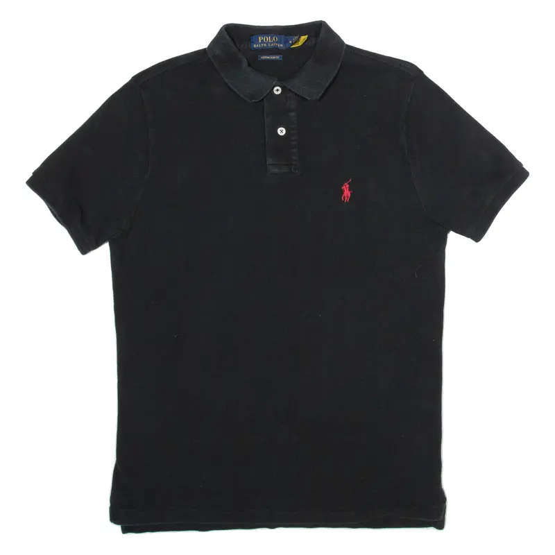 Polo Ralph Lauren Custom Slim Fit Mens Polo Shirt Black M 1