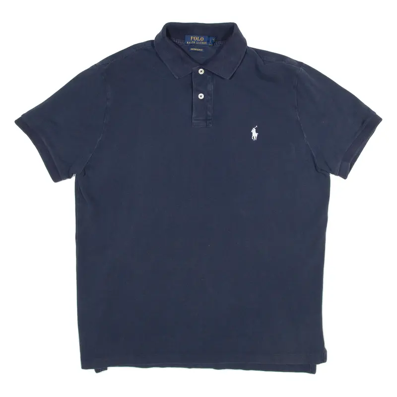 Polo Ralph Lauren Custom Slim Fit Mens Polo Shirt Blue L 1