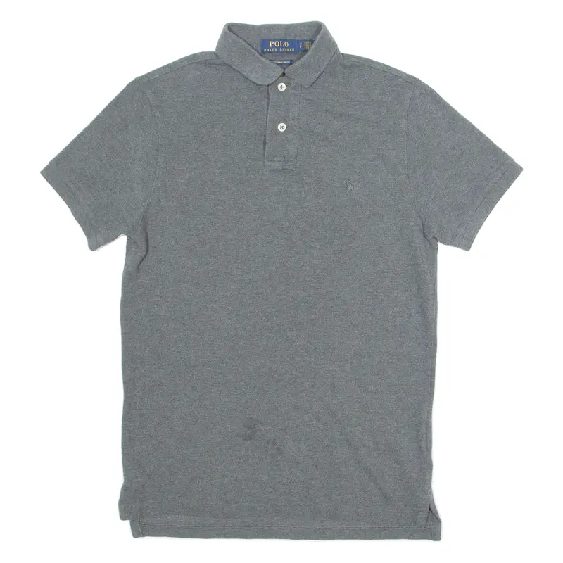 Polo Ralph Lauren Custom Slim Fit Mens Polo Shirt Grey S 1