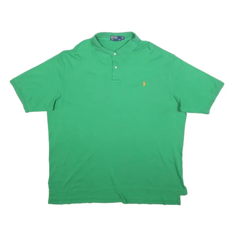 Polo Ralph Lauren Mens Green Short Sleeve Plain 2Xl Cotton Polo Shirt Classic 1