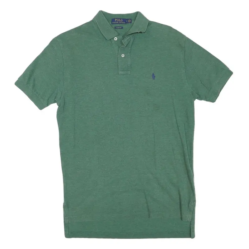 Polo Ralph Lauren Mens Green Short Sleeve Plain S Polo Shirt Cotton Blend 1