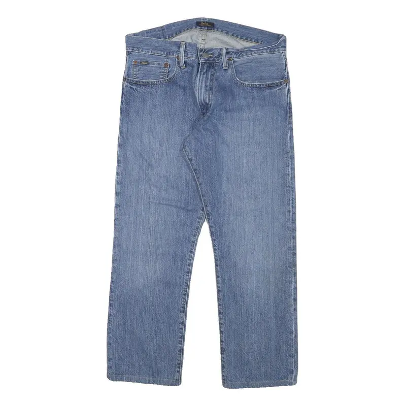 Polo Ralph Lauren Mens Jeans Blue Regular Straight Denim Medium W32 L26 Classic 1