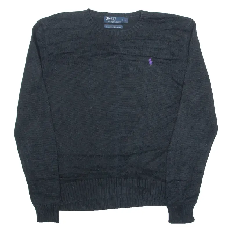 Polo Ralph Lauren Mens Jumper Black Tight Knit S 1
