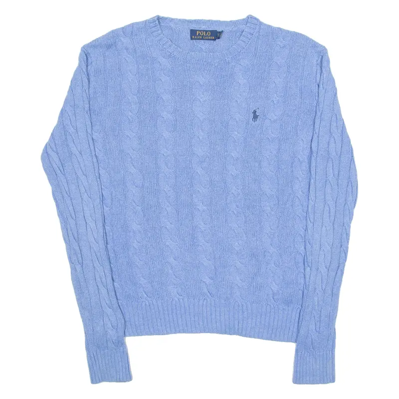 Polo Ralph Lauren Mens Jumper Blue Cable Knit Xs 1