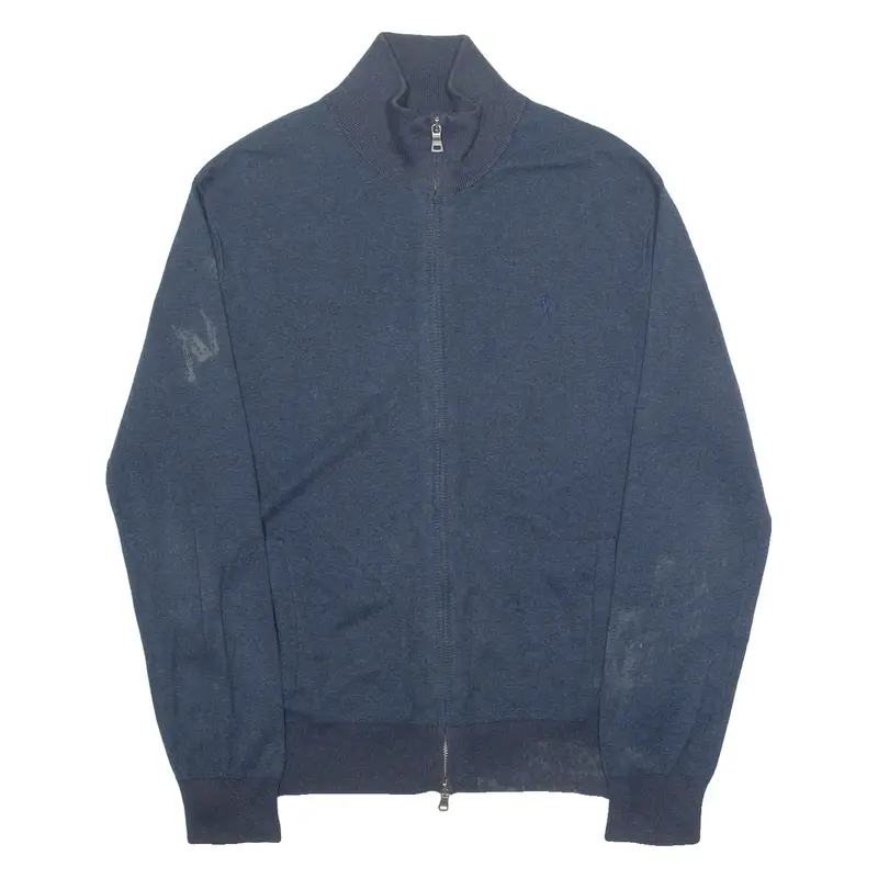 Polo Ralph Lauren Mens Jumper Blue High Neck Tight Knit S 1