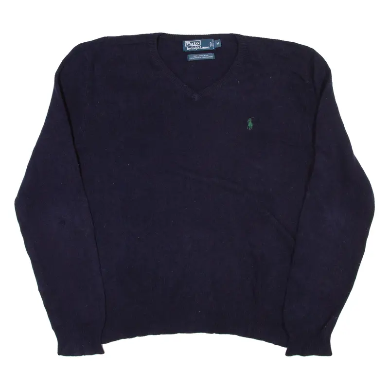 Polo Ralph Lauren Mens Jumper Blue Tight Knit Wool M 1
