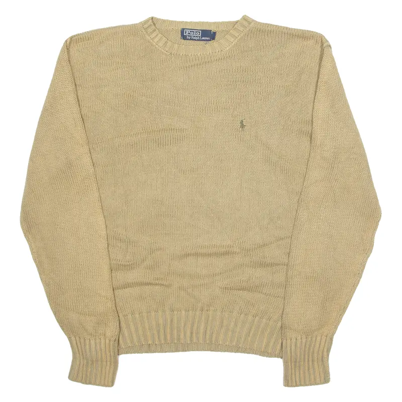 Polo Ralph Lauren Mens Jumper Brown Tight Knit S 1