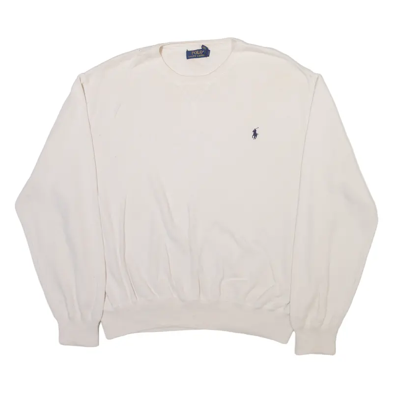 Polo Ralph Lauren Mens Jumper Cream Tight Knit 2Xl 1
