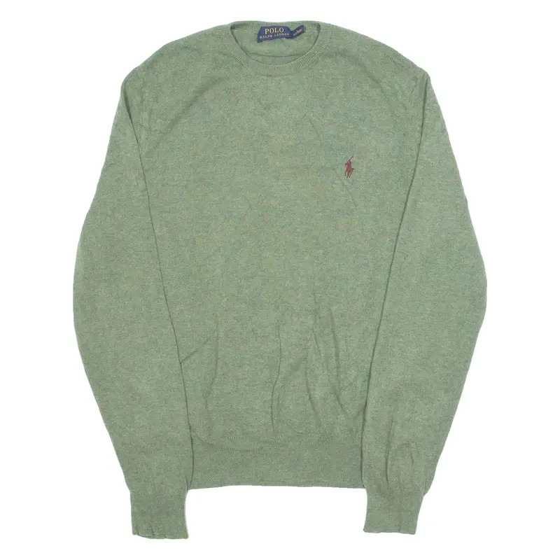 Polo Ralph Lauren Mens Jumper Green Tight Knit L 1