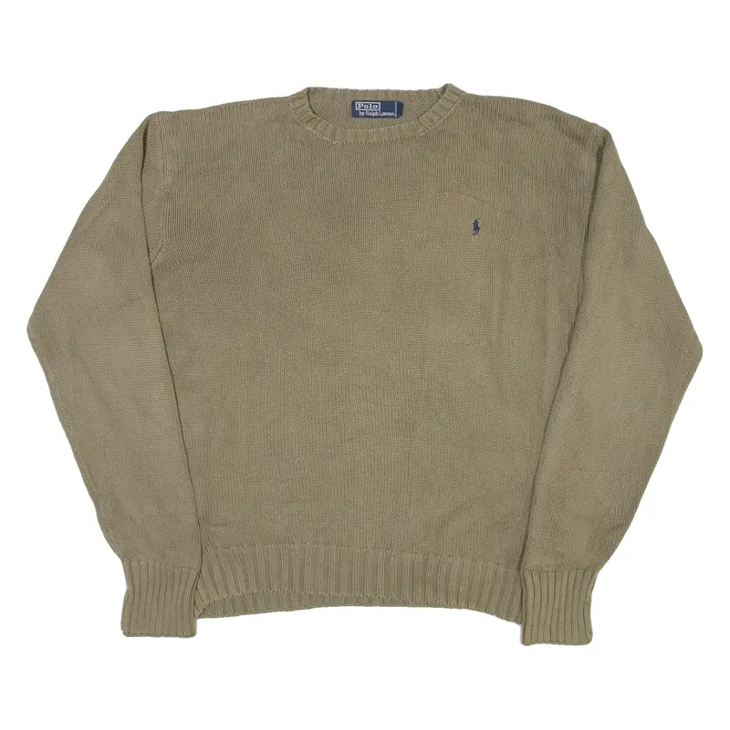 Polo Ralph Lauren Mens Jumper Green Tight Knit L 1