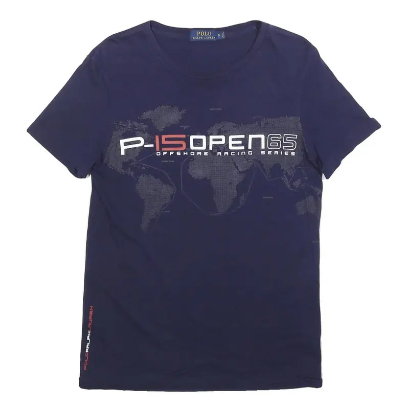 Polo Ralph Lauren Mens Navy Blue Graphic T-Shirt S Short Sleeve Crew Neck 1