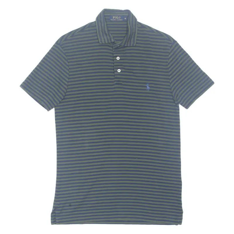 Polo Ralph Lauren Mens Polo Shirt Green Striped M 1