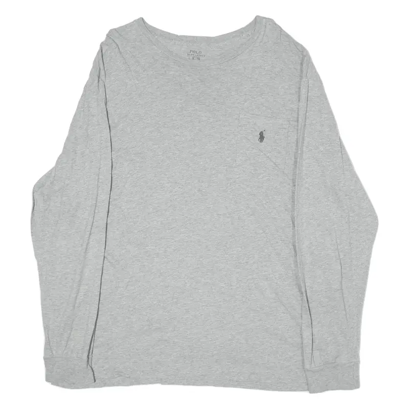 Polo Ralph Lauren Mens T-Shirt Grey Long Sleeve Crew Neck Xl 1