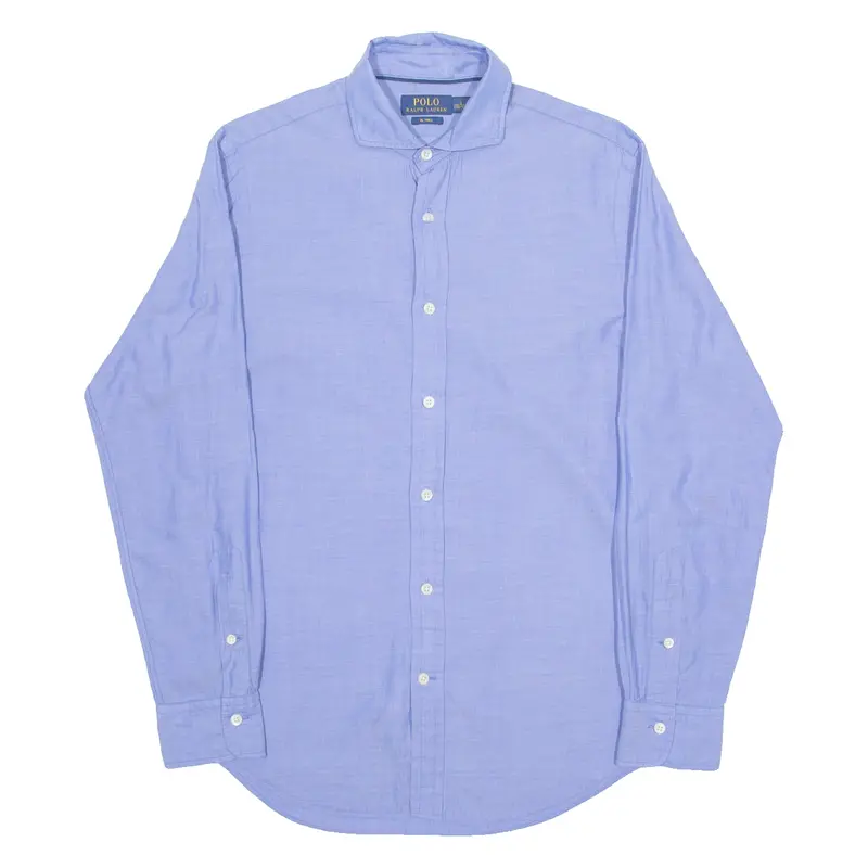 Polo Ralph Lauren Rl Twill Mens Plain Shirt Blue Long Sleeve S 1