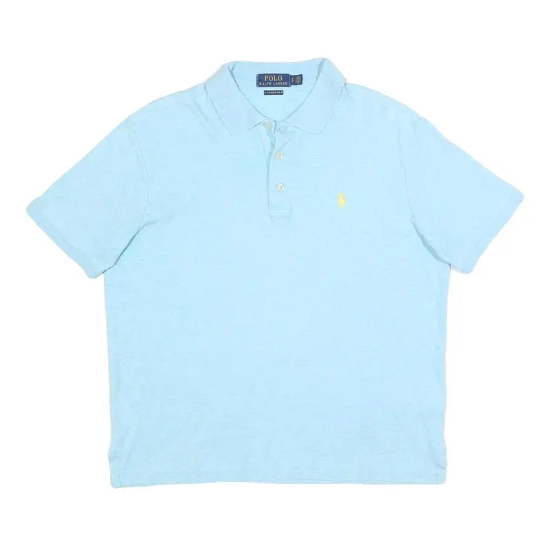 Polo Ralph Lauren Womens Blue Short Sleeve Plain S Polo Shirt Casual Summer 1