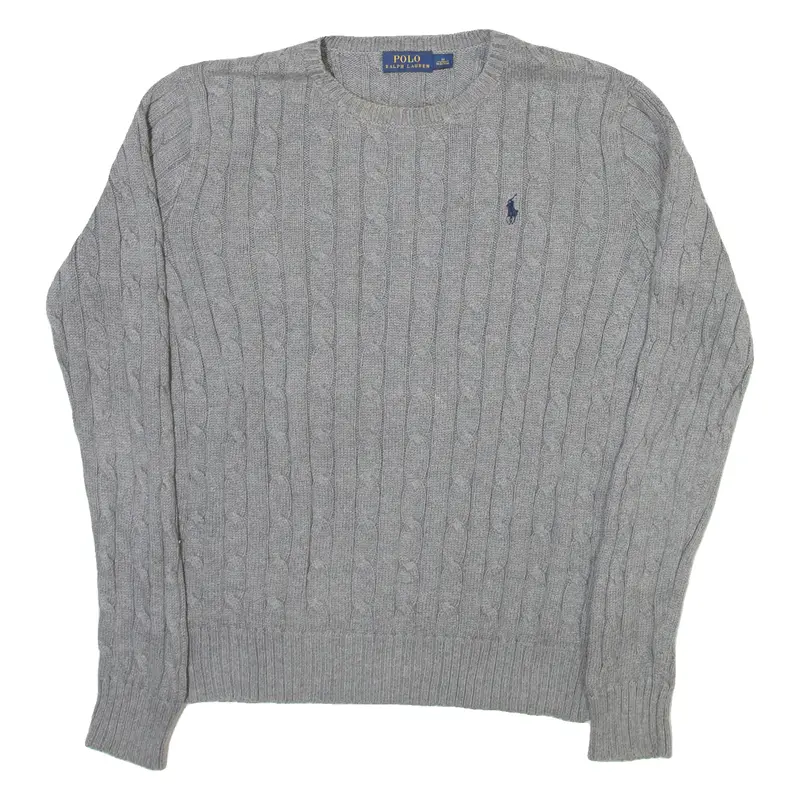 Polo Ralph Lauren Womens Jumper Grey Cable Knit M 1