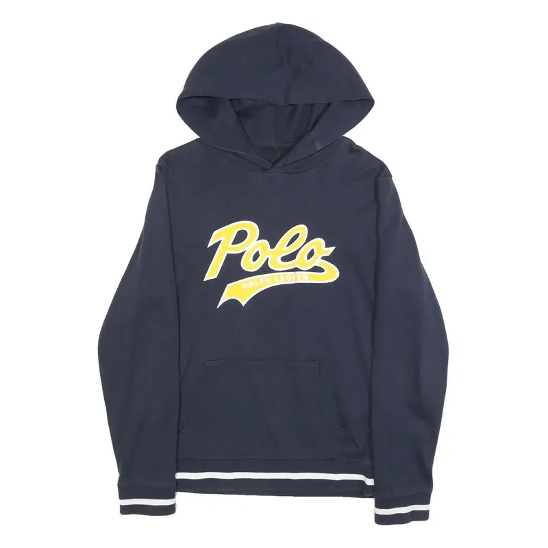 Polo Ralph Lauren Womens Navy Blue Hoodie Xl Cotton Blend Casual Sweatshirt 1