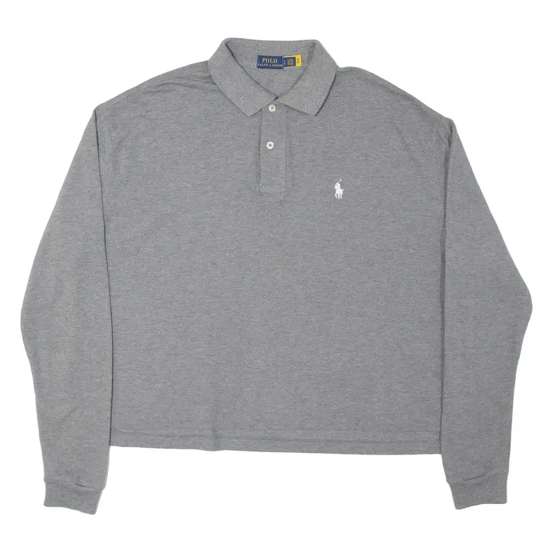 Polo Ralph Lauren Womens Polo Shirt Grey Long Sleeve S 1