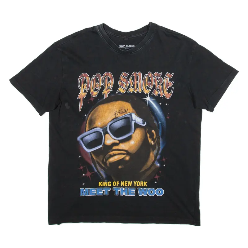 Pop Smoke Mens Band T-Shirt Black Usa S 1