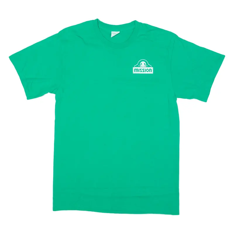 Port And Company Mission Bell Employee Mens T-Shirt Green Crew Neck M 1