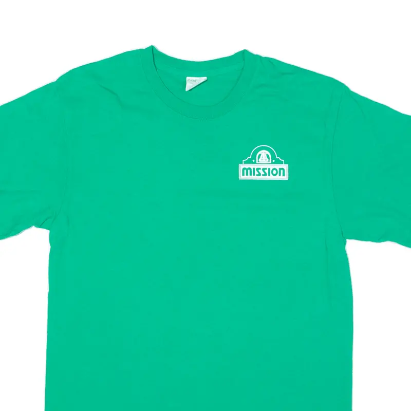 Port And Company Mission Bell Employee Mens T-Shirt Green Crew Neck M 2