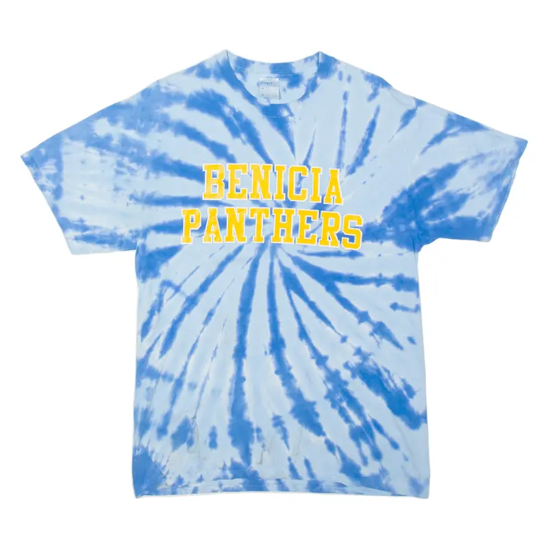 Port & Company Benicia Panthers Mens Tie Dye T-Shirt Blue Usa M 1