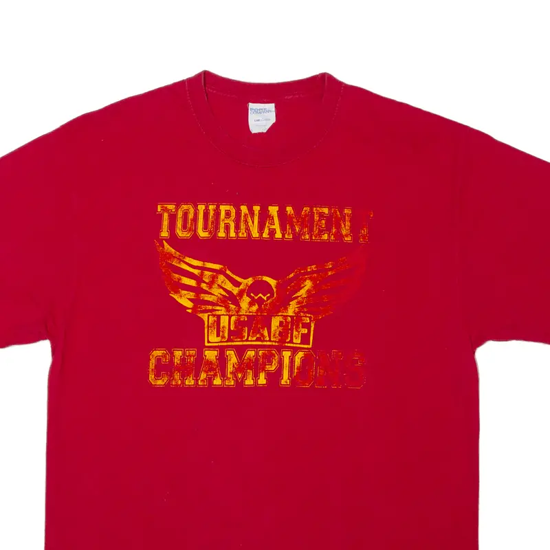 Port & Company Tournament Champions Mens T-Shirt Red Usa L 2