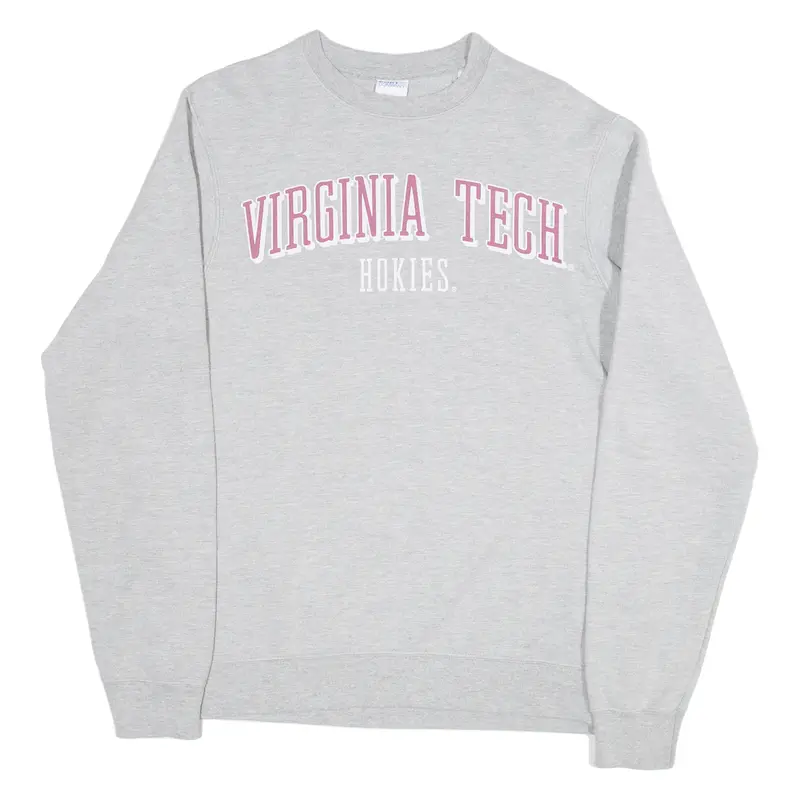 Port & Company Virginia Tech Hokies Womens Sweatshirt Grey Usa M 1