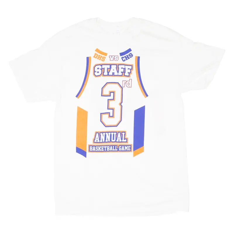 Port&Company Dhs Vs Chs 3Rd Annual Basketball Game Mens T-Shirt White Short Sleeve Usa L 1