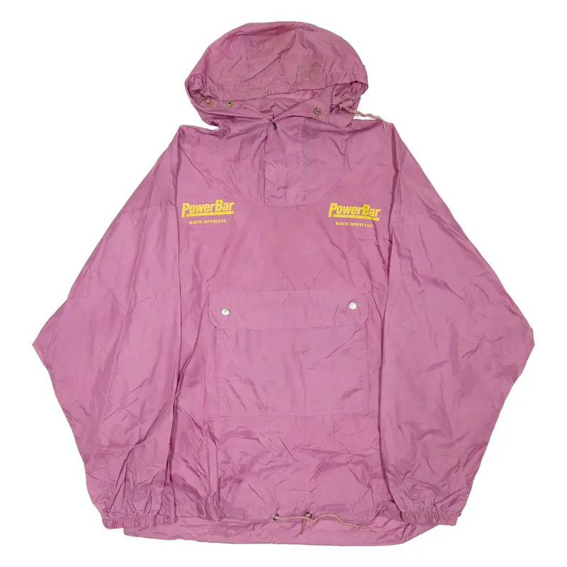 Powerbar 1/4 Zip Womens Anorak Jacket Purple Nylon Hooded Xl 1