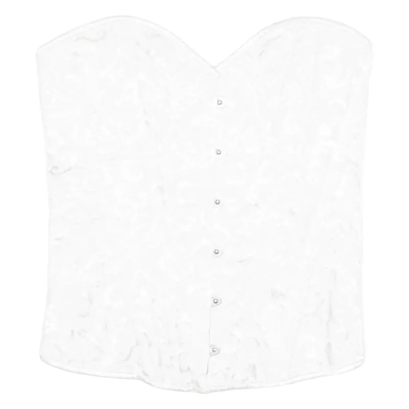 Pretty Little Thing Womens Printed Corset White Uk 8 1