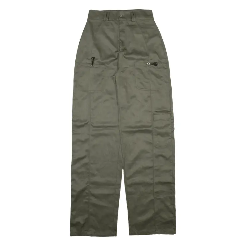 Pretty Little Thing Womens Trousers Green Relaxed Straight W26 L34 1