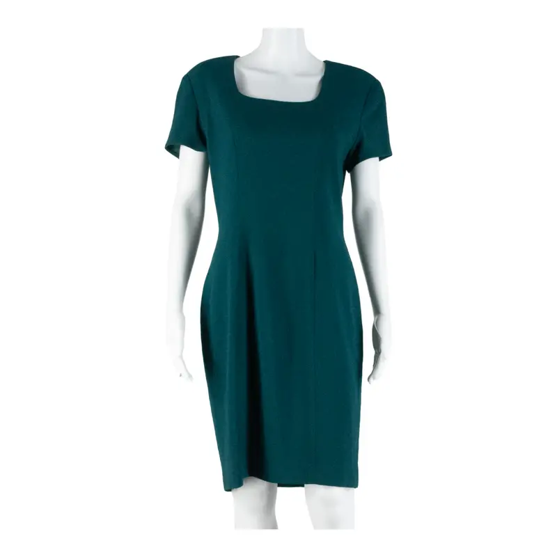 Preview Collection Womens Pencil Dress Green Short Sleeve Knee Length M 1