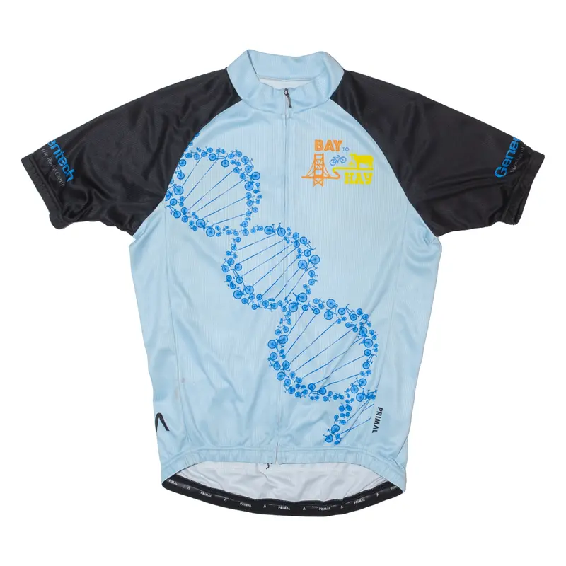 Primal Cycling Zip Up Womens T-Shirt Blue S 1