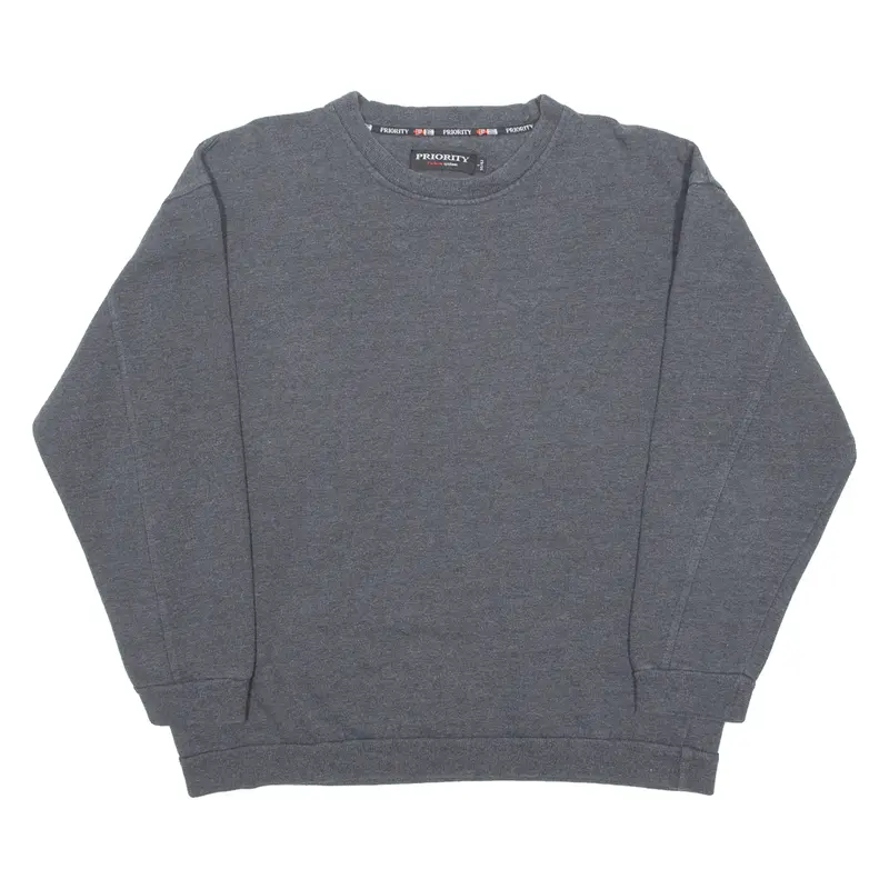 Priority Mens Sweatshirt Grey Crew Neck L 1
