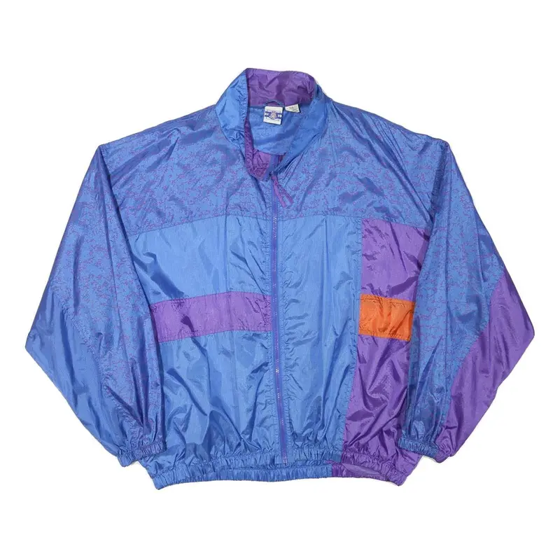 Pro Spirit Mens Blue & Purple Colourblock Jacket Xl Polyester Blend Zip Casual 1