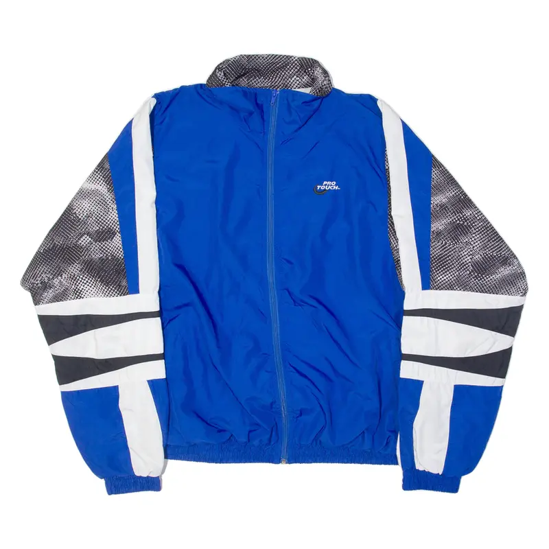 Pro Touch Mens Track Jacket Blue Colourblock M 1