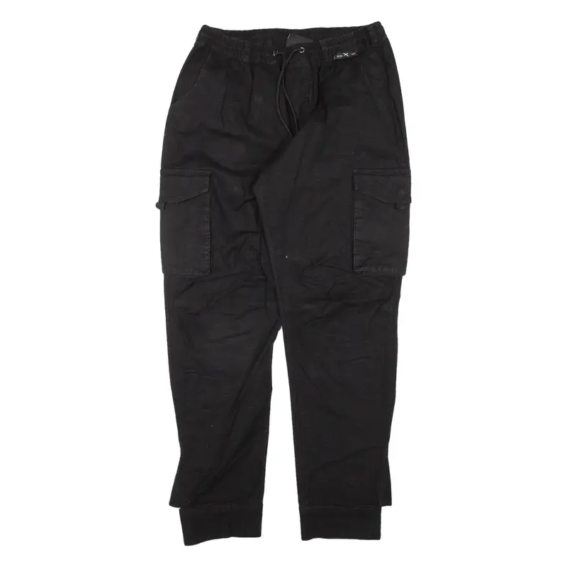 Project X Cargo Womens Trousers Black Regular Tapered W29 L30 1